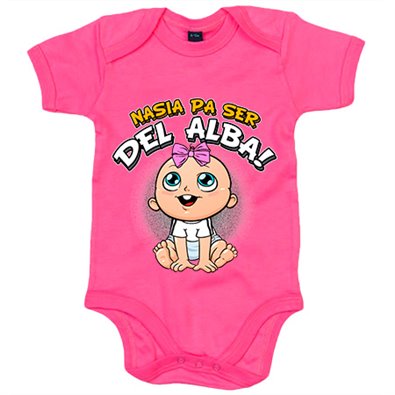 Body bebé nacida para ser del Alba para aficionada al fútbol de Albacete