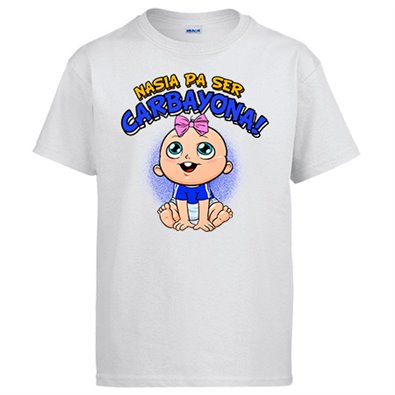 Camiseta nacida para ser Carbayona para aficionada al fútbol de Oviedo