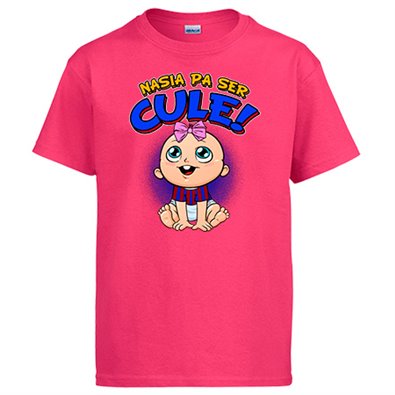 Camiseta nacida para ser Culé para aficionada al fútbol de Barcelona