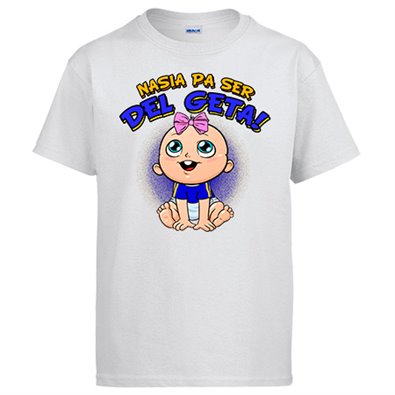 Camiseta nacida para ser del Geta para aficionada al fútbol de Getafe