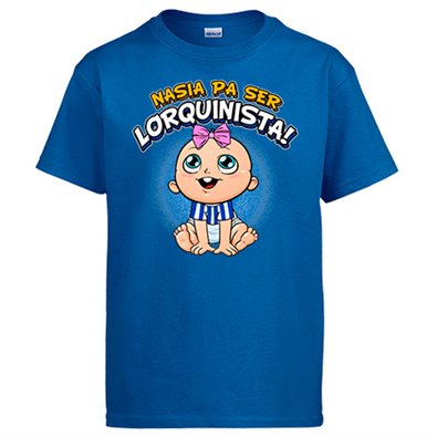 Camiseta nacida para ser Lorquinista para aficionada al fútbol de Lorca