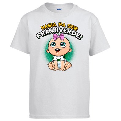 Camiseta nacida para ser Franjiverde para aficionada al fútbol de Elche