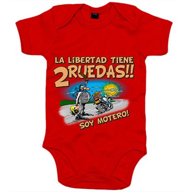 Body bebé la libertad tiene dos ruedas soy motero