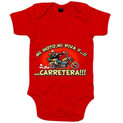 Body bebé mi moto mi piva y la carretera motero