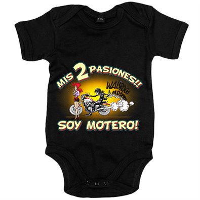 Body bebé mis dos pasiones mi moto y mi chica soy motero