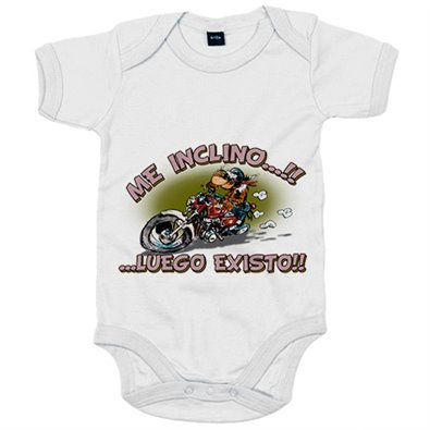 Body bebé para moteros me inclino luego existo