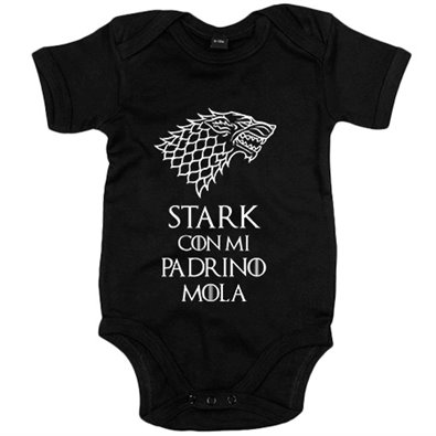 Body bebé Juego de Tronos Stark con mi padrino mola