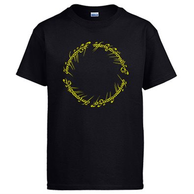 Camiseta El Señor de los Anillos inscripción del anillo único