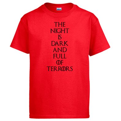 Camiseta Juego de Tronos The Night Is Dark And Full Of Terrors