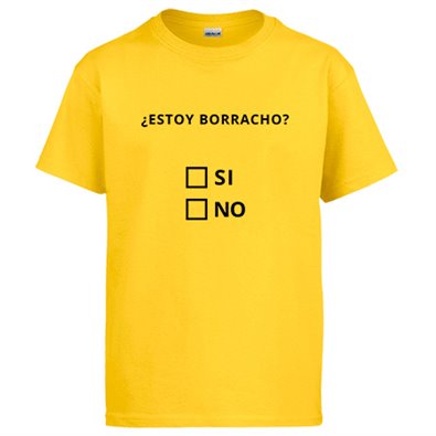 Camiseta para Amigo Invisible de broma estoy Borracho Sí o No