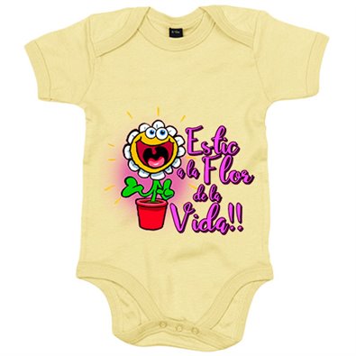 Body bebé Estic a la flor de la vida rosa
