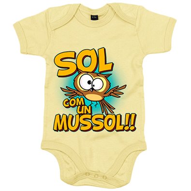 Body bebé Sol com un mussol
