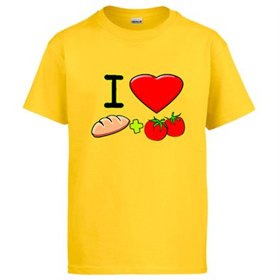 Camiseta I Love pa amb tomàquet català