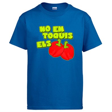 Camiseta No em toquis els pebrots català