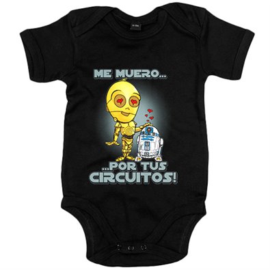 Body bebé Star Wars me muero por tus circuitos C3P0 y R2D2 androide