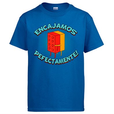 Camiseta encajamos perfectamente San Valentín