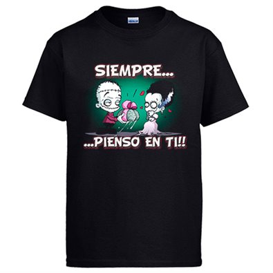 Camiseta Siempre pienso en ti frase amor