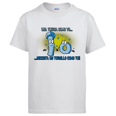 Camiseta una tuerca como tu necesita un tornillo como yo frase amor San Valentín