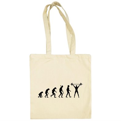 Bolsa de tela Crossfit Evolution la evolución del Crossfit