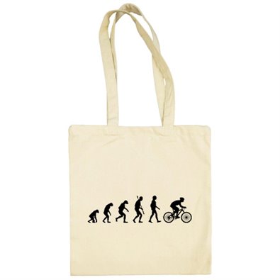 Bolsa de tela Cyclist Evolution la evolución del ciclista ciclismo bicicleta bici