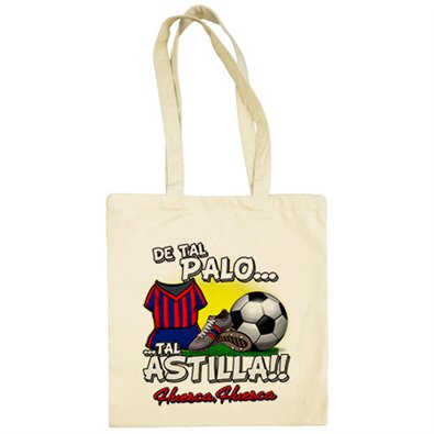 Bolsa de tela de tal palo tal astilla Huesca fútbol