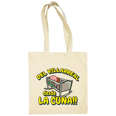 Bolsa de tela del Villarreal desde la cuna fútbol