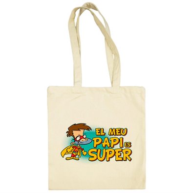 Bolsa de tela El meu papi és super
