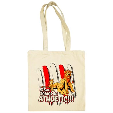 Bolsa de tela en casa somos del Athletic