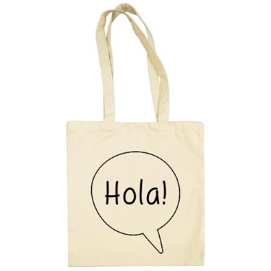 Bolsa de tela Hola