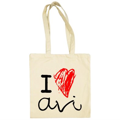 Bolsa de tela I Love avi