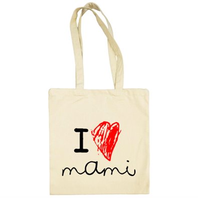 Bolsa de tela I Love mami amor