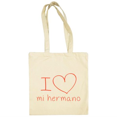 Bolsa de tela I Love mi hermano