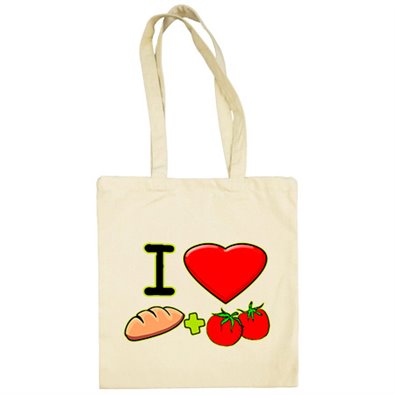 Bolsa de tela I Love pa amb tomàquet