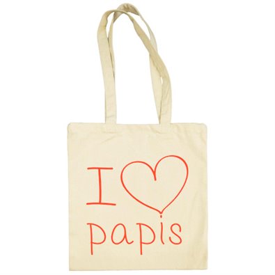 Bolsa de tela I Love papis