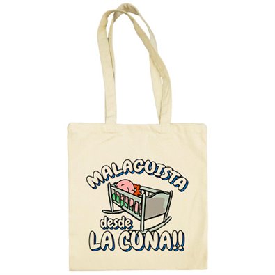 Bolsa de tela Malaguista desde la cuna Málaga fútbol