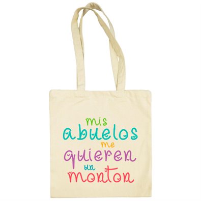 Bolsa de tela Mis abuelos me quieren un montón