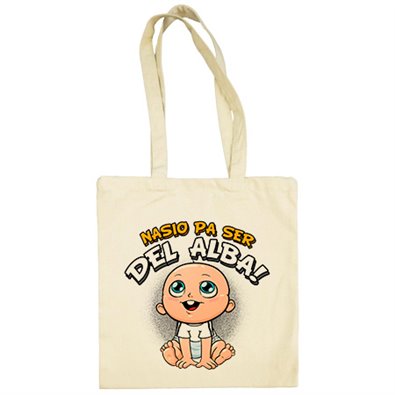 Bolsa de tela nacido para ser del Alba Albacete fútbol
