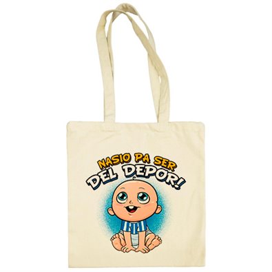 Bolsa de tela nacido para ser del Depor Coruña fútbol