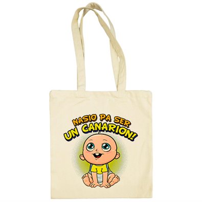 Bolsa de tela nacido para ser Un Canarión Las Palmas fútbol