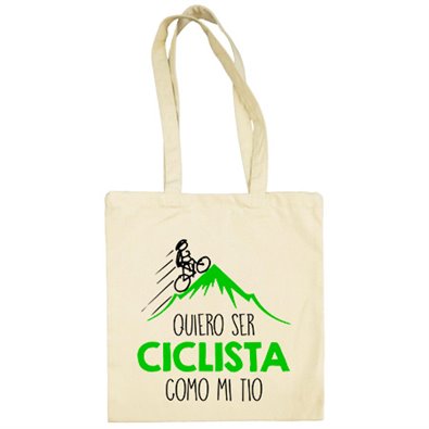 Bolsa de tela Quiero ser ciclista como mi tío