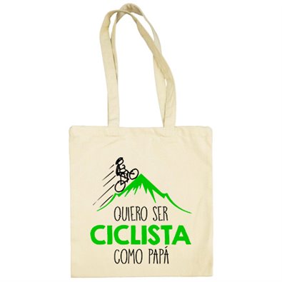 Bolsa de tela Quiero ser ciclista como papá