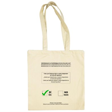 Bolsa de tela Referèndum Catalunya independent Si