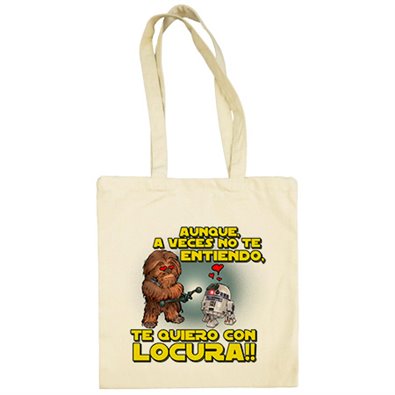 Bolsa de tela Star Wars aunque a veces no te entiendo te quiero con locura