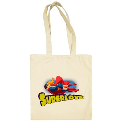 Bolsa de tela Superman Superheroes Super Love