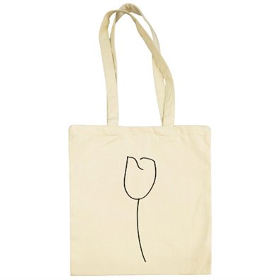 Bolsa de tela Tulipan Blanco   Fringe