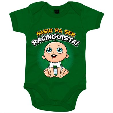 Body bebé nacido para ser Racinguista para aficionado al fútbol de Santander