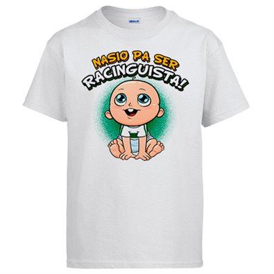 Camiseta nacido para ser Racinguista para aficionado al fútbol de Santander