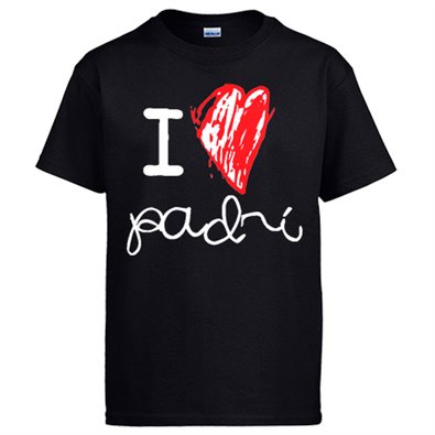 Camiseta I Love padri FONS NEGRE