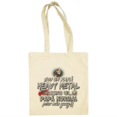Bolsa de tela soy un papá Heavy Metal como un papá normal pero más guay