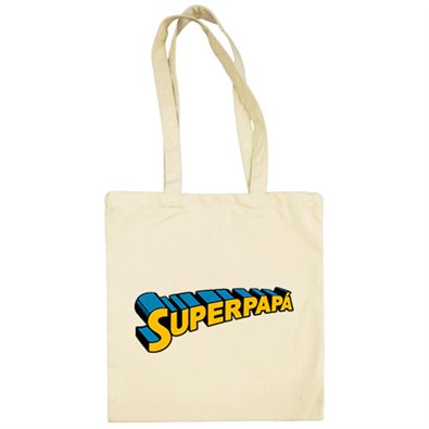 Bolsa de tela Superpapá logo